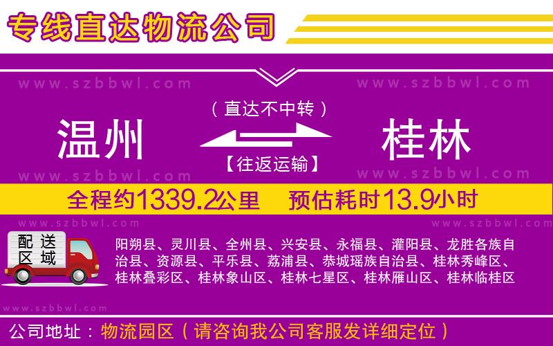 溫州到桂林貨運(yùn)專線