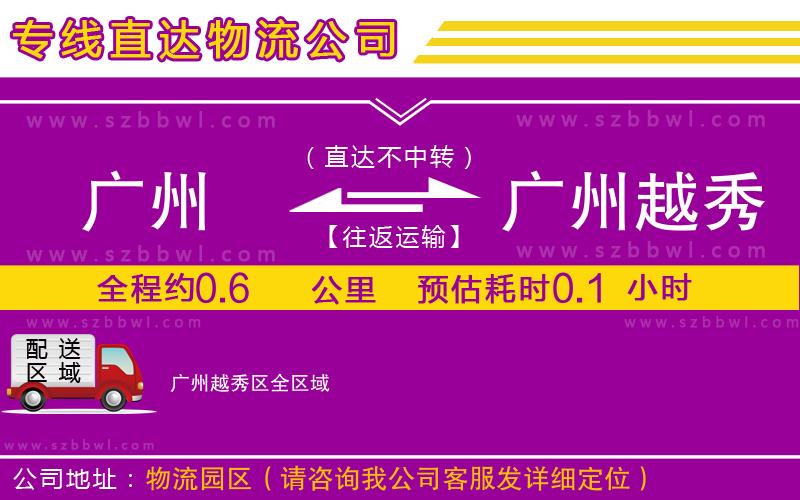 廣州到廣州越秀區(qū)貨運專線