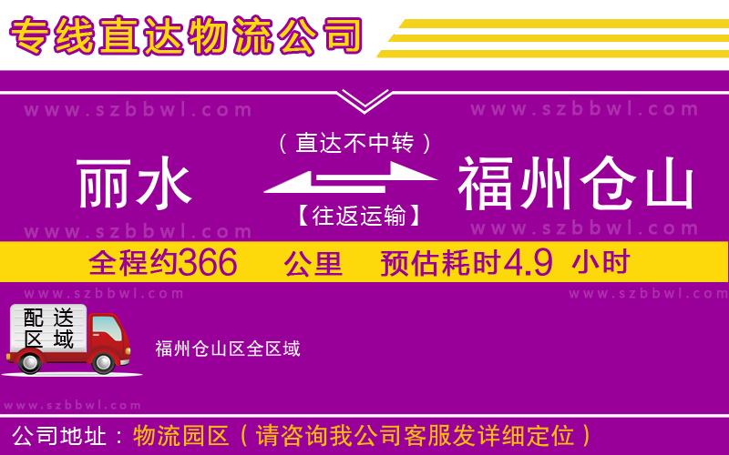 麗水到福州倉(cāng)山區(qū)物流公司