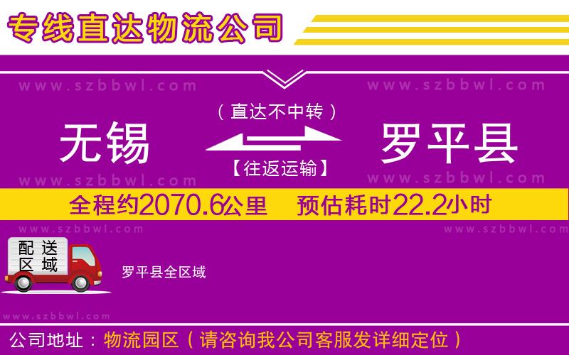 無錫到羅平縣物流公司