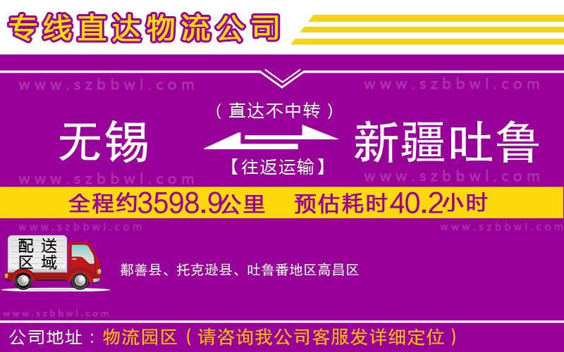 無錫到新疆吐魯番地區(qū)貨運專線