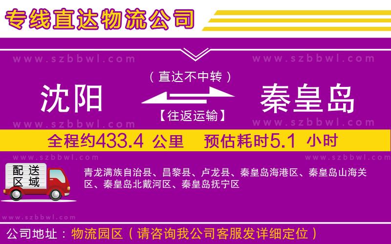 沈陽到秦皇島物流專線