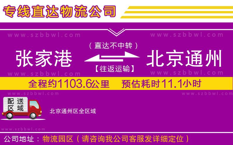 張家港到北京通州區(qū)物流專(zhuān)線