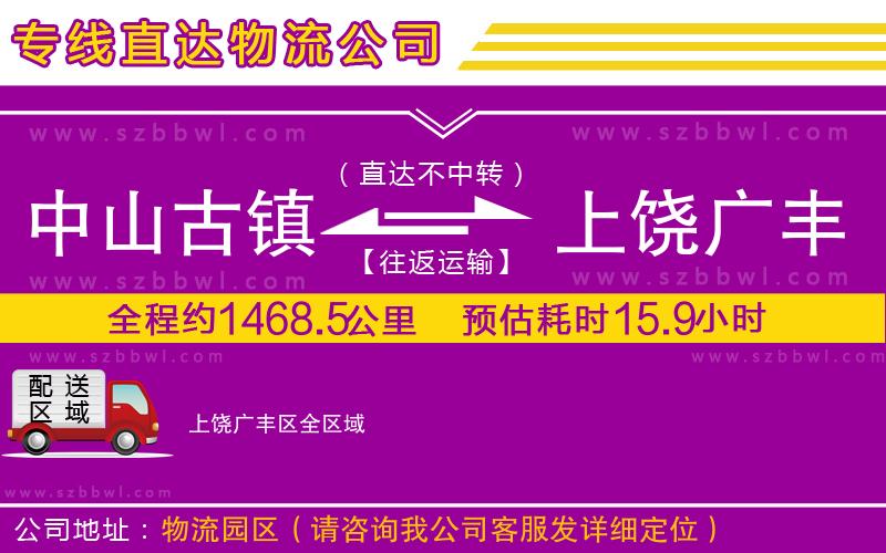 中山古鎮(zhèn)到上饒廣豐區(qū)物流專線