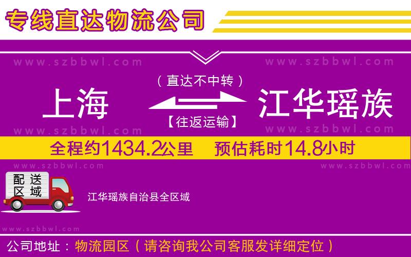 上海到江華瑤族自治縣物流專線