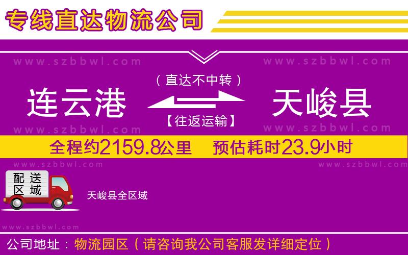 連云港到天峻縣貨運專線
