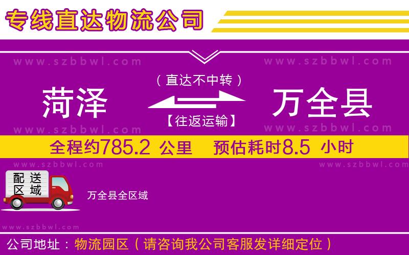 菏澤到萬全縣貨運(yùn)專線