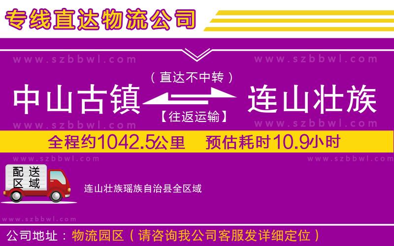 中山古鎮(zhèn)到連山壯族瑤族自治縣物流專線