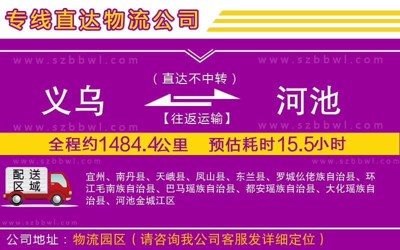 義烏到河池物流專線