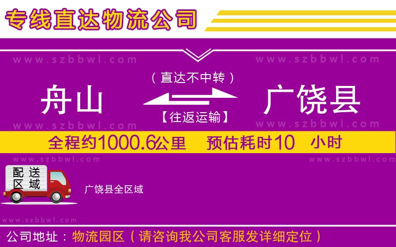 舟山到廣饒縣貨運(yùn)專線