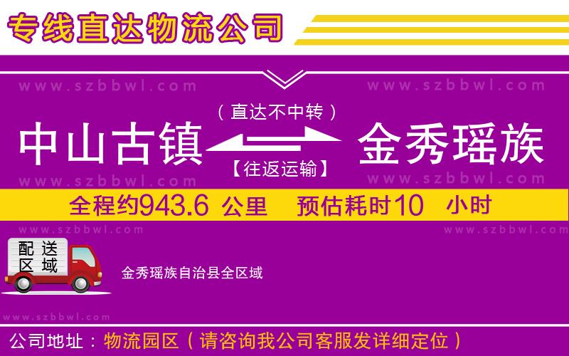 中山古鎮(zhèn)到金秀瑤族自治縣物流專線