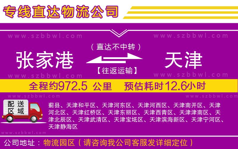 張家港到天津物流專線