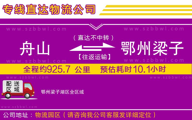 舟山到鄂州梁子湖區(qū)物流公司