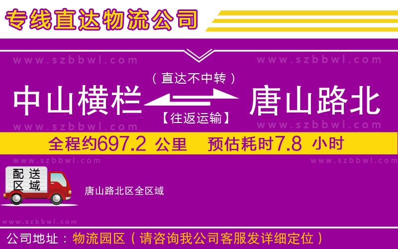 中山橫欄到唐山路北區(qū)物流專(zhuān)線(xiàn)