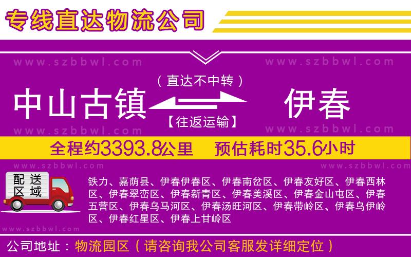 中山古鎮(zhèn)到伊春物流專線