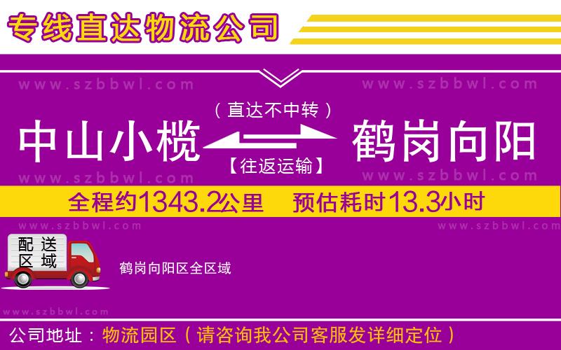 中山小欖到鶴崗向陽區(qū)物流專線