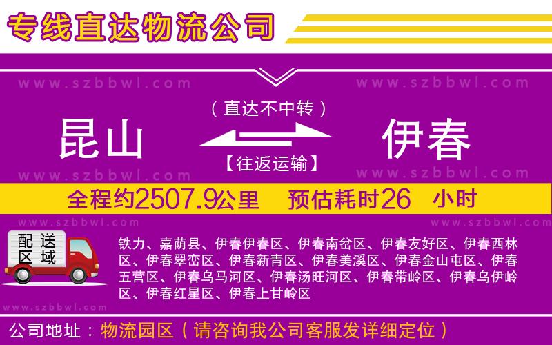 昆山到伊春物流專線