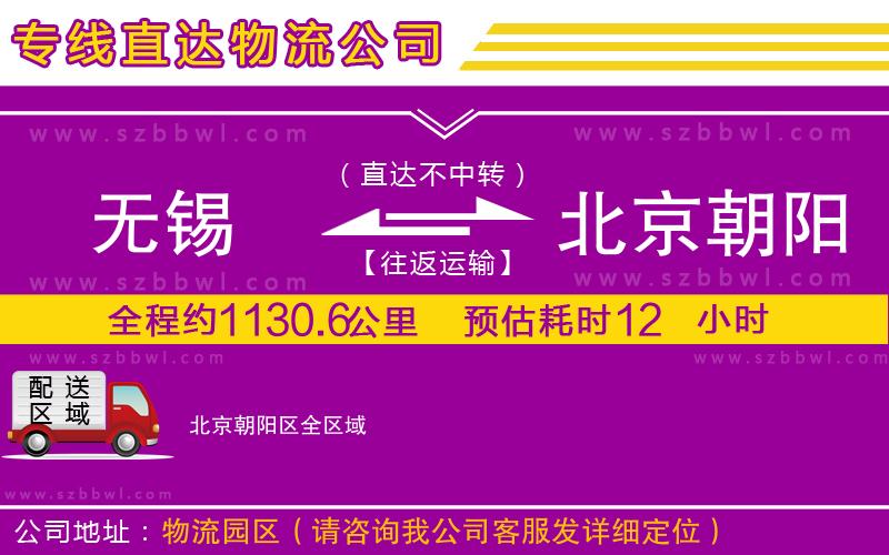 無錫到北京朝陽區(qū)貨運(yùn)專線