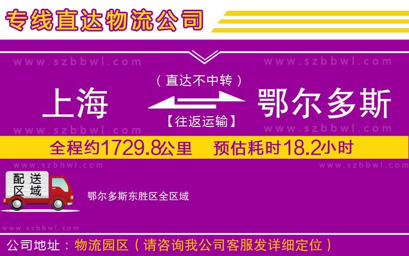 上海到鄂爾多斯東勝區(qū)物流專(zhuān)線(xiàn)