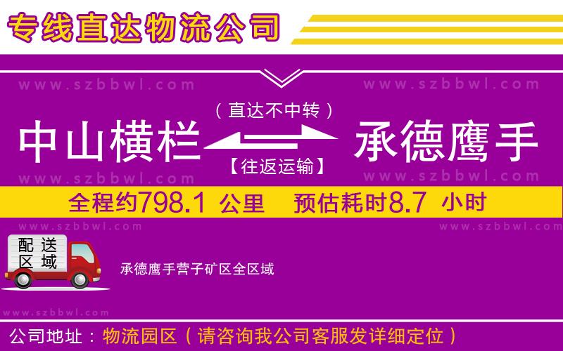 中山橫欄到承德鷹手營子礦區(qū)物流專線