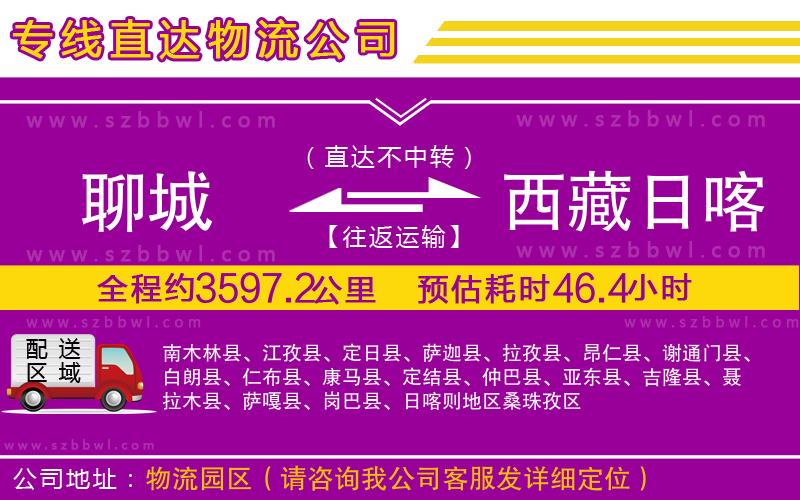 聊城到西藏日喀則地區(qū)貨運專線