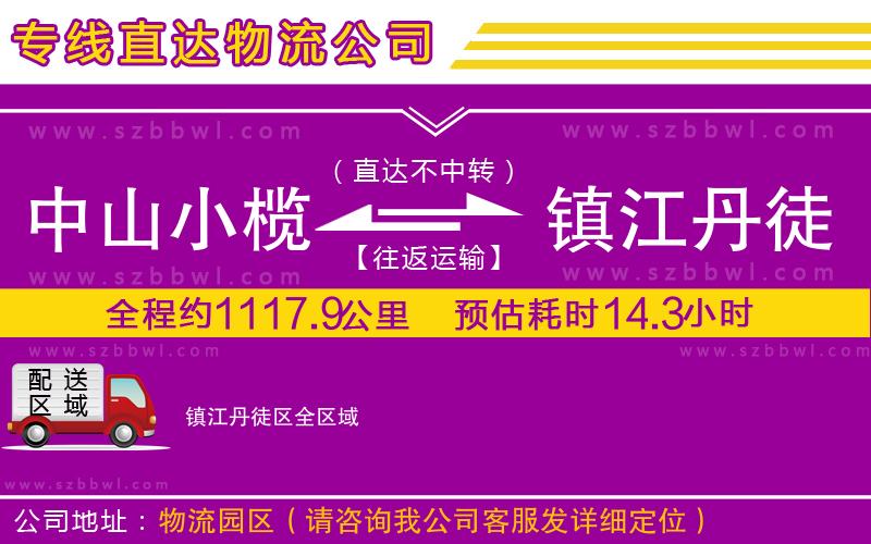 中山小欖到鎮(zhèn)江丹徒區(qū)物流專線