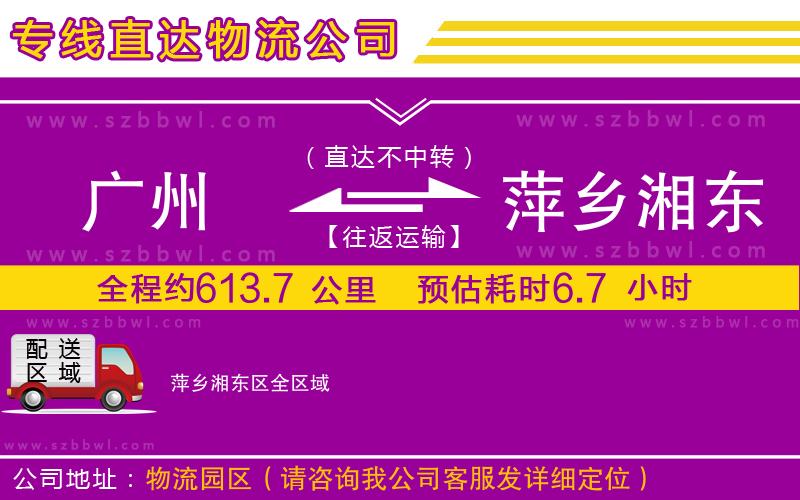 廣州到萍鄉(xiāng)湘東區(qū)物流專(zhuān)線