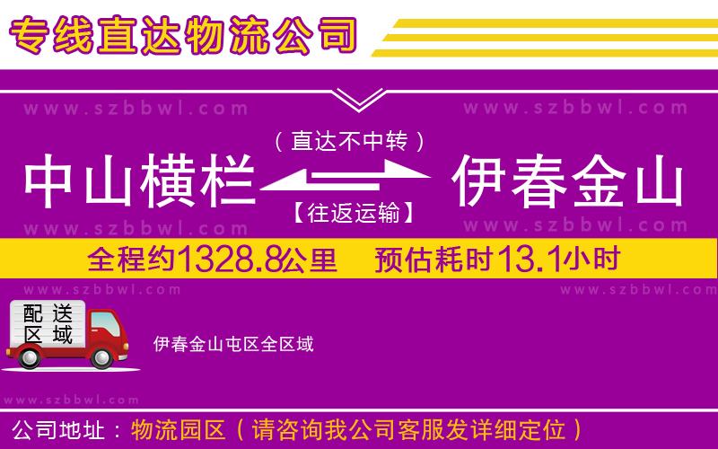 中山橫欄到伊春金山屯區(qū)物流專線