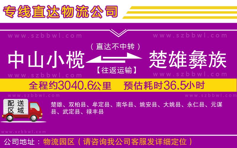 中山小欖到楚雄彝族自治州物流專(zhuān)線