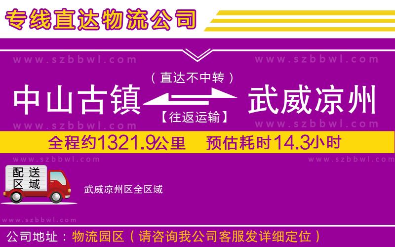 中山古鎮(zhèn)到武威涼州區(qū)物流專線