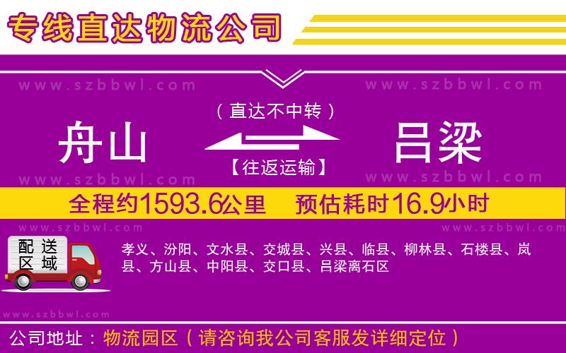 舟山到呂梁物流專線