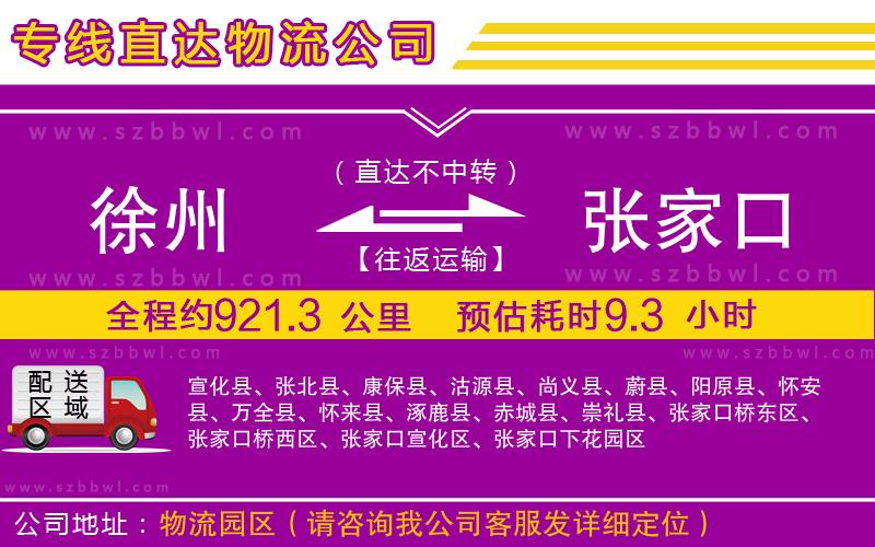 徐州到張家口貨運專線