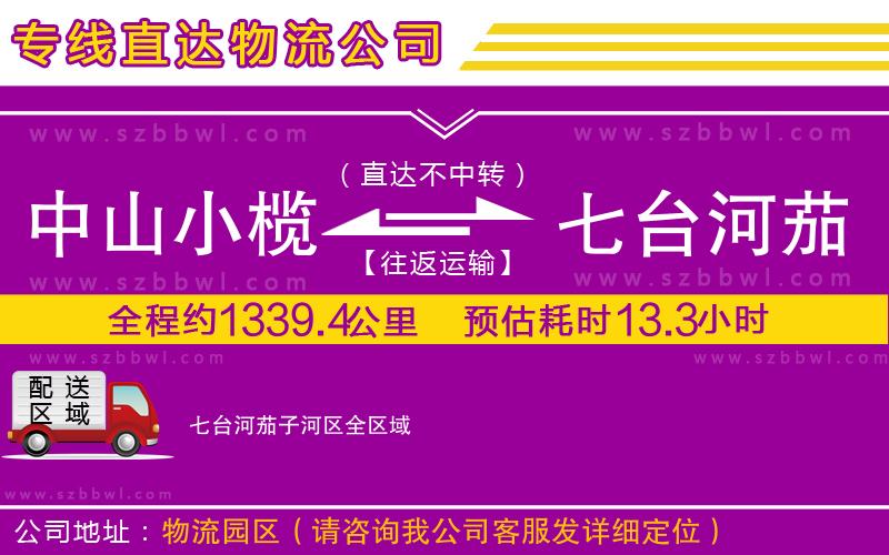 中山小欖到七臺(tái)河茄子河區(qū)物流專線