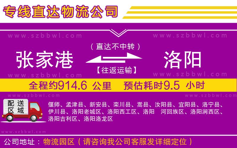 張家港到洛陽物流專線