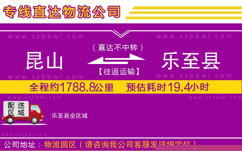 昆山到樂至縣物流專線