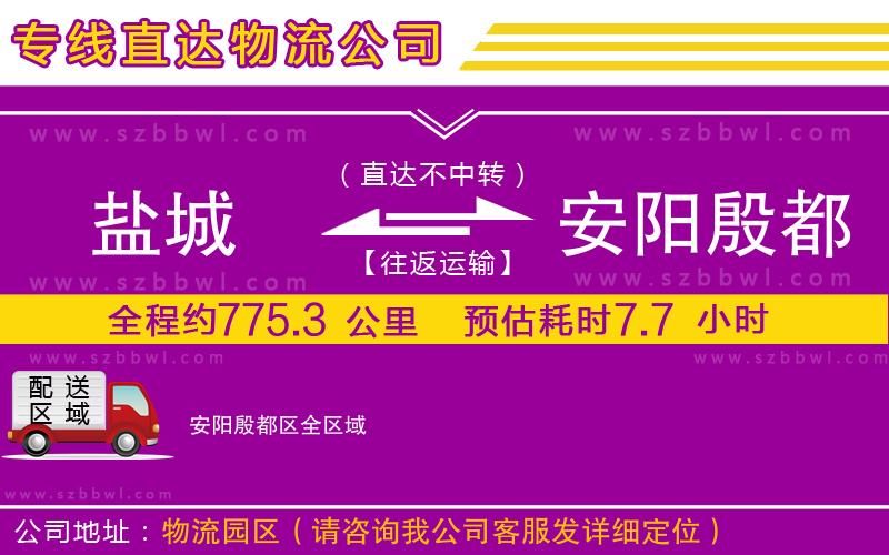 鹽城到安陽殷都區(qū)貨運專線