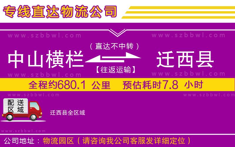 中山橫欄到遷西縣物流專(zhuān)線