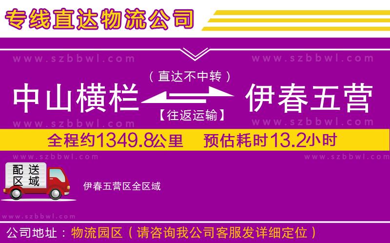 中山橫欄到伊春五營(yíng)區(qū)物流專線
