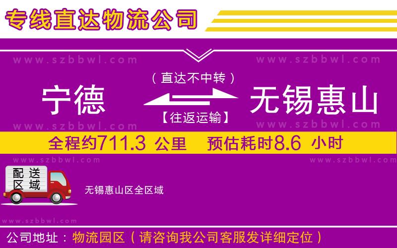 寧德到無錫惠山區(qū)貨運(yùn)專線