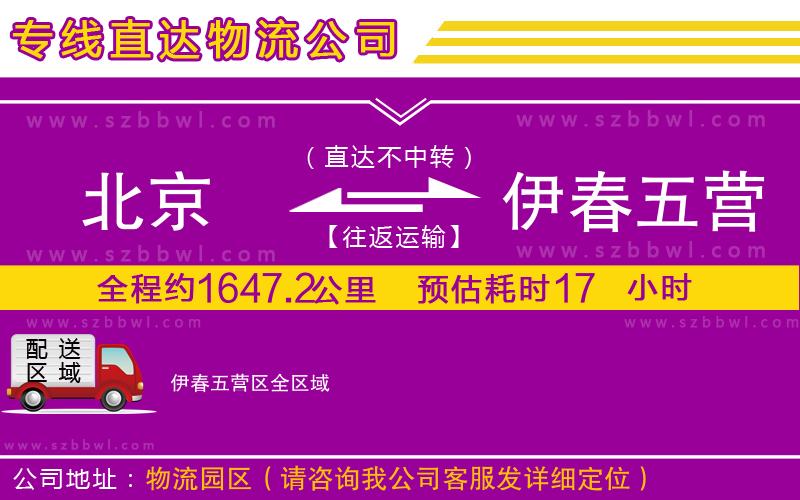 北京到伊春五營(yíng)區(qū)物流專線