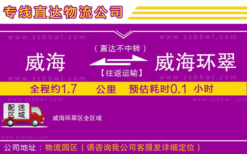 威海到威海環(huán)翠區(qū)貨運(yùn)專線