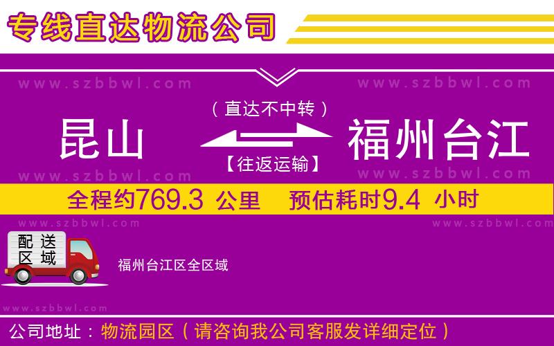 昆山到福州臺(tái)江區(qū)物流專(zhuān)線