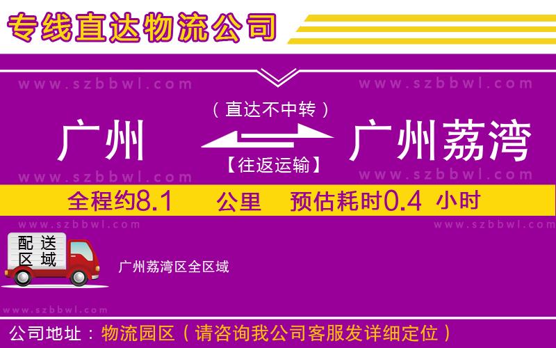 廣州到廣州荔灣區(qū)物流專線