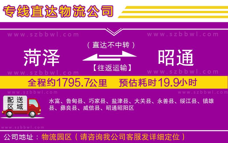 菏澤到昭通物流專線