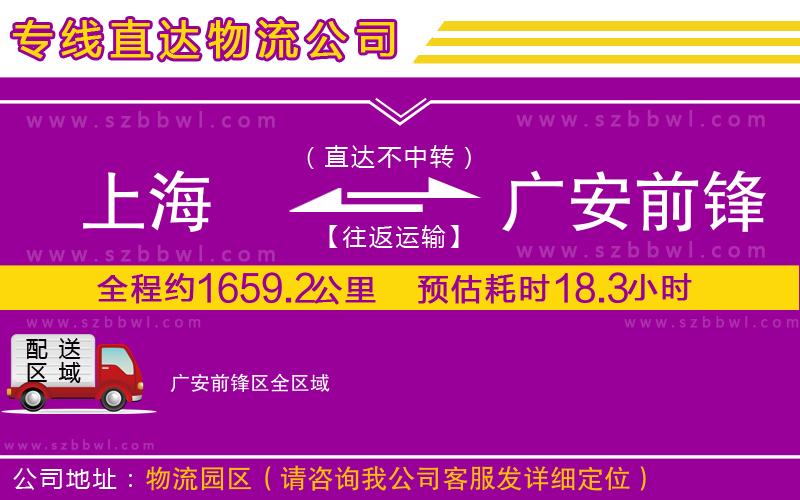 上海到廣安前鋒區(qū)物流專線