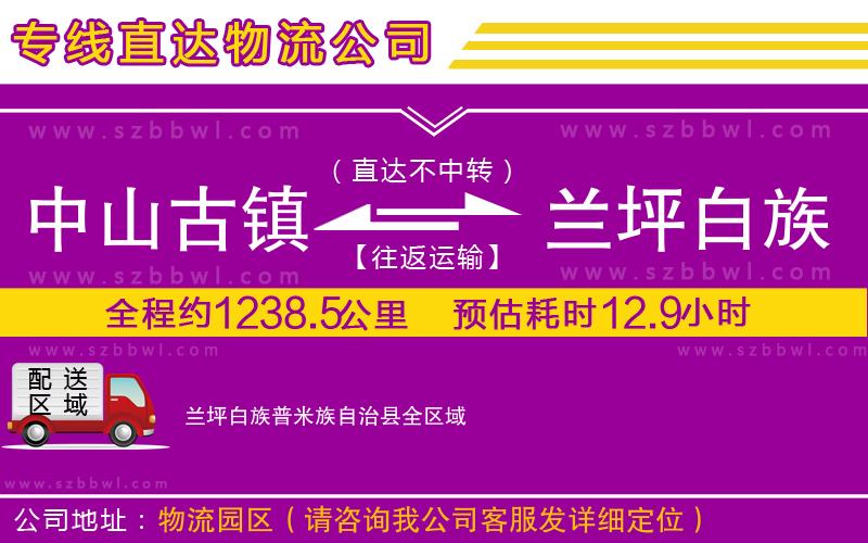 中山古鎮(zhèn)到蘭坪白族普米族自治縣物流專線