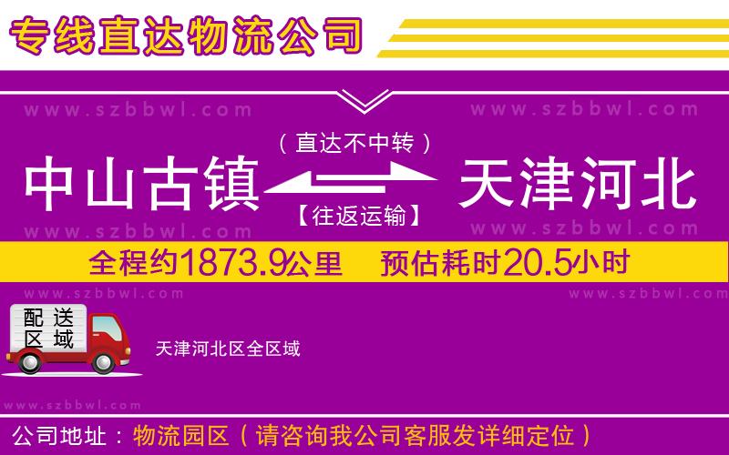 中山古鎮(zhèn)到天津河北區(qū)物流專線
