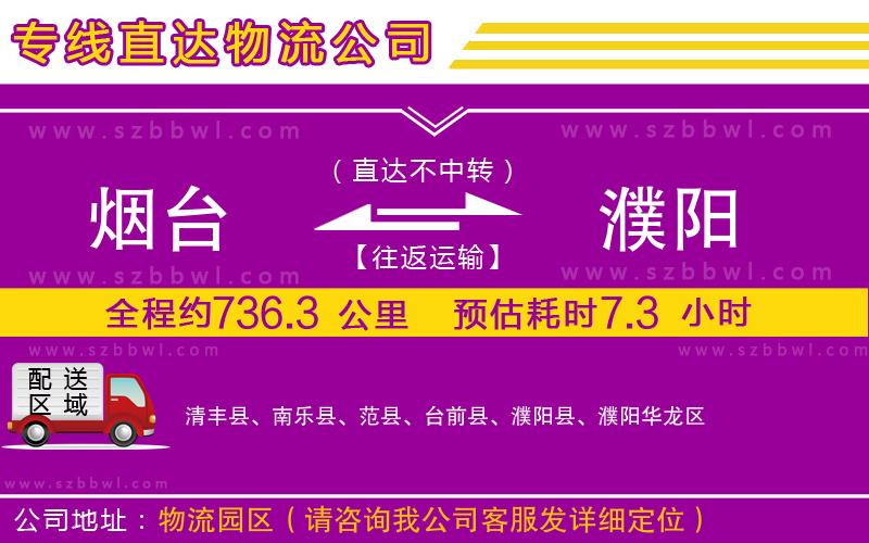 煙臺(tái)到濮陽貨運(yùn)專線